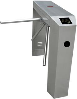 Torniquete de 3 brazos de media altura en acero inoxidable. El equipo es compatible con todos los sistemas de control de acceso del mercado.[ONYX]
