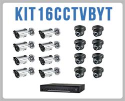 Kit de CCTV que incluye 1 DVR modelo LTD2316SE-C, 8 cmaras bullet modelo LTCMR8952 y 8 cmaras domo turret LTCMT2162.[LTS]