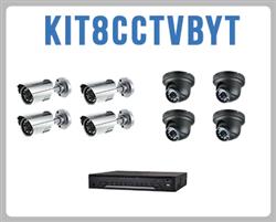 Kit de CCTV que incluye 1 DVR modelo LTD2308SE-C, 4 cámaras bullet modelo LTCMR8952 y 4 cámaras domo turret LTCMT2162.[LTS]