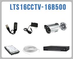 Kit de CCTV que incluye: 1 DVR modelo LTD2316SE-C, 16 cmaras bullet modelo LTCMR8952, 1 disco duro de 1 TB, 32 transceptores pig tail, 16 fuentes de 500 mA, 32 conectores hembra y 1 bobina de cable UTP Cat. 5e.[LTS]