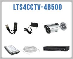 Kit de CCTV que incluye: 1 DVR modelo LTD2304SS-C, 4 cmaras bullet modelo LTCMR8952, 1 disco duro de 500 GB, 8 transceptores pig tail, 4 fuentes de 500 mA, 8 conectores hembra y 80 mts. de cable UTP Cat. 5e.[LTS]