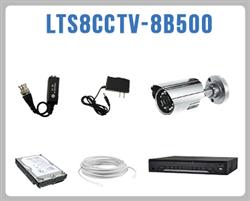 Kit de CCTV que incluye: 1 DVR modelo LTD2308SE-C, 8 cmaras bullet modelo LTCMR8952, 1 disco duro de 500 GB, 16 transceptores pig tail, 8 fuentes de 500 mA, 16 conectores hembra y 160 mts. de cable UTP Cat. 5e.[LTS]