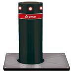 Pilona automática  en Acero al Carbón Onyx. Altura 600 mm diámetro 220 mm.