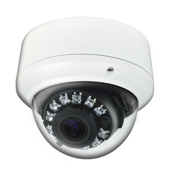 Cámara Tipo Domo - 600TVL, 1/3 PixelPlus, 2.8 ~ 12mm, Lente varifocal, 12 pcs flujo estupendo IR LED/Redes, Cableado estructurado y Equipos especiales/Soluciones para Empresas de Seguridad