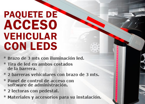 Paquete de acceso vehicular con leds